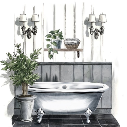 Picture of BLACK AND WHITE BATH 2