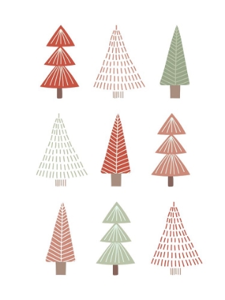 Picture of CHRISTMAS TREES RED