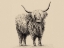 Picture of HIGHLAND COW IN CHARCOAL 1 V2