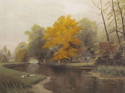 Picture of VINTAGE FALL BY THE RIVER