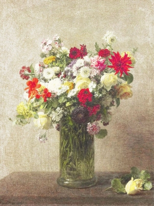 Picture of YELLOW AND RED VINTAGE FLORALS