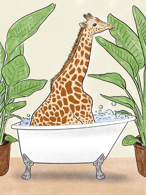 Picture of BATHING GIRAFFE