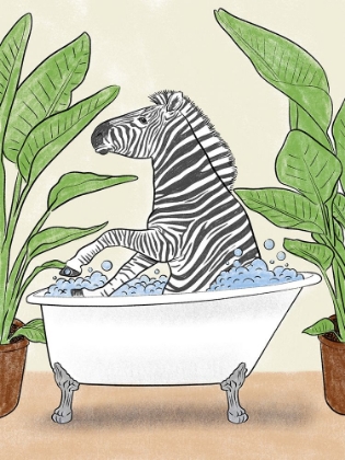 Picture of BATHING ZEBRA