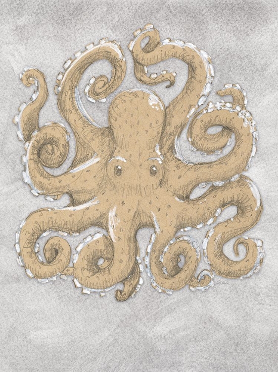 Picture of DRAWING OCTOPUS GREY