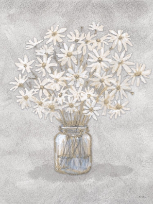 Picture of MUTED DAISIES JAR DRAWING