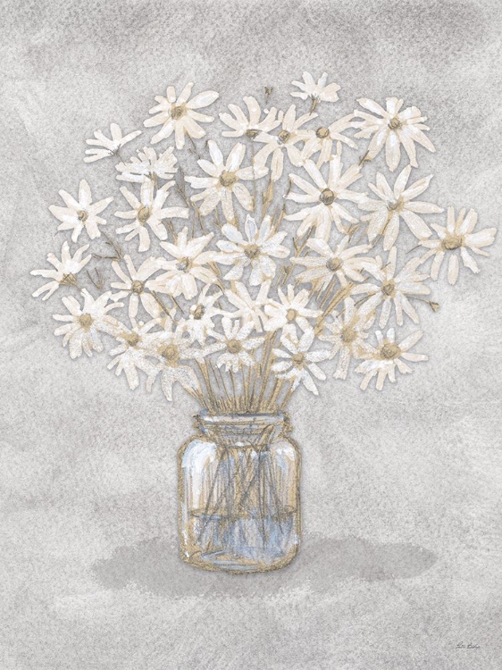 Picture of MUTED DAISIES JAR DRAWING