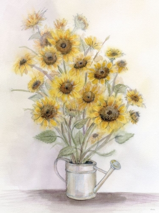 Picture of SUNFLOWERS IN WATERING CAN 1
