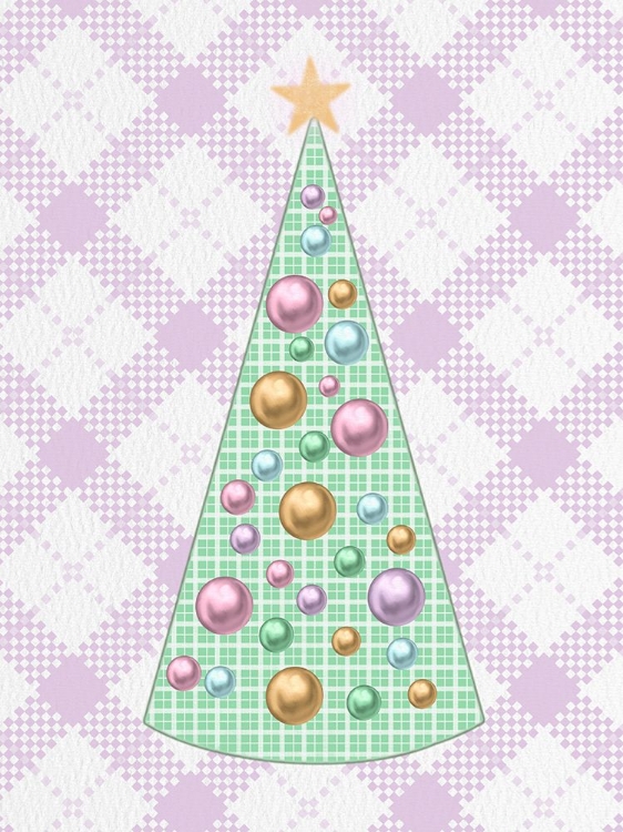 Picture of PASTEL PLAID TREE PLAID BACKGROUND