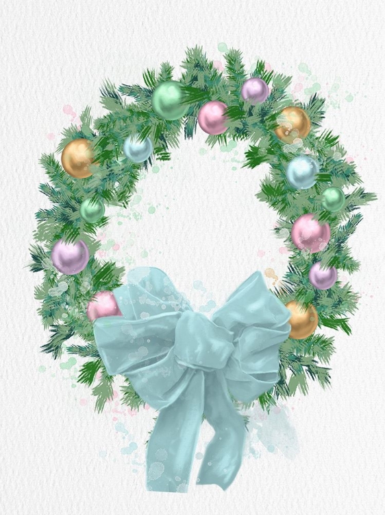 Picture of PASTEL WREATH WATERCOLOR