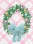 Picture of PASTEL WREATH WATERCOLOR PLAID BACKGROUND