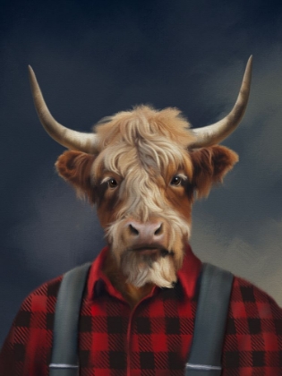 Picture of HIGHLAND COW OUTDOORSMAN