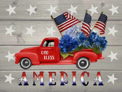 Picture of PATRIOTIC CLASSIC TRUCKS GOD BLESS AMERICA