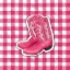 Picture of PINK PLAID COWGIRL BOOTS