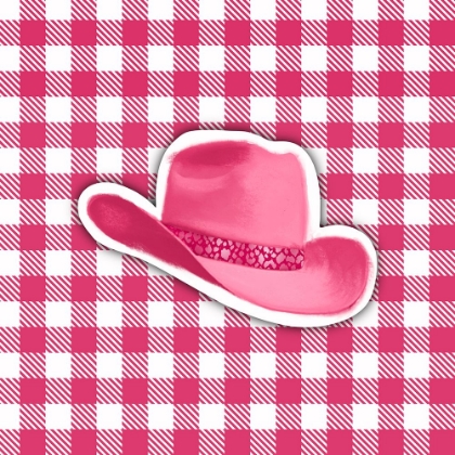 Picture of PINK PLAID COWGIRL HAT