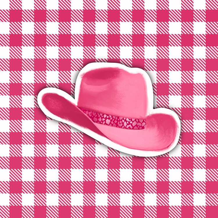 Picture of PINK PLAID COWGIRL HAT