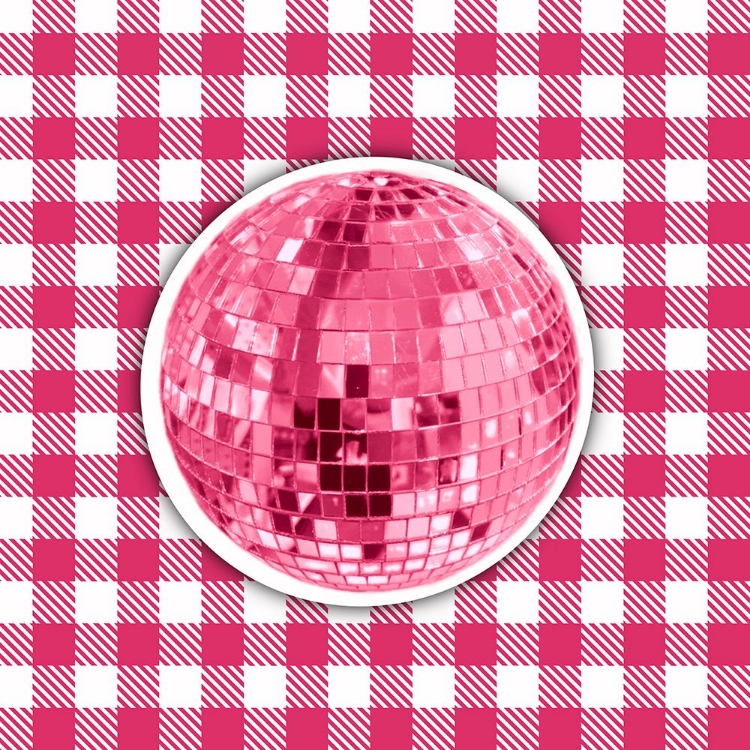 Picture of PINK PLAID DISCO BALL