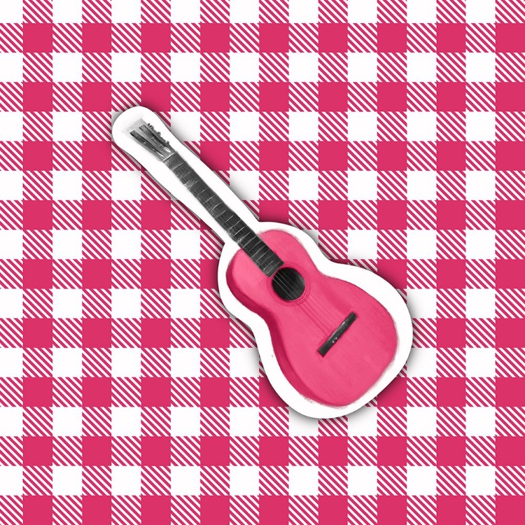 Picture of PINK PLAID GUITAR