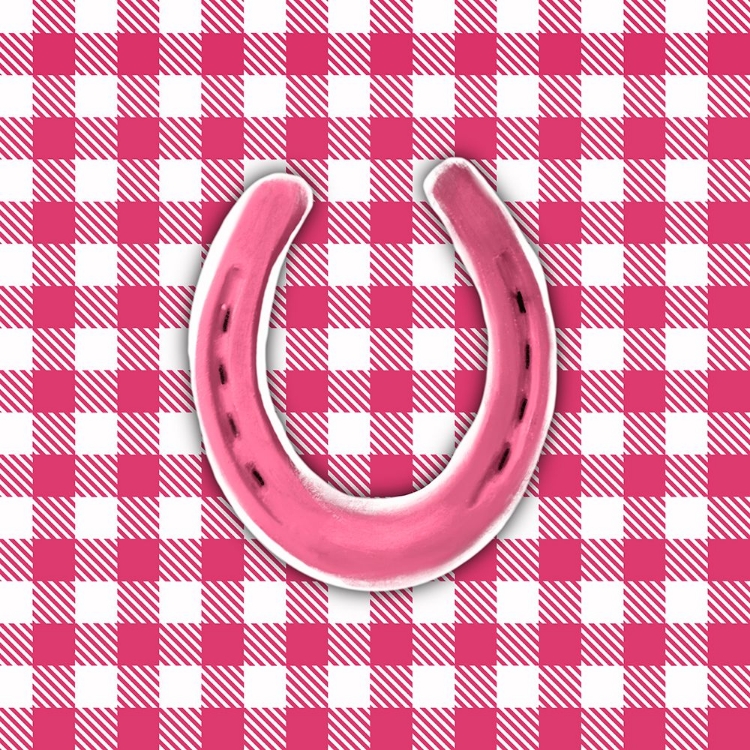 Picture of PINK PLAID HORSESHOE