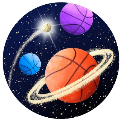 Picture of BASKETBALL SPACE PLANETS