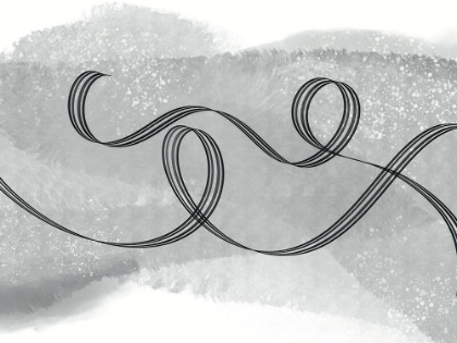 Picture of RUNAWAY RIBBONS BW 2