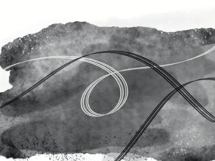 Picture of RUNAWAY RIBBONS CONTRAST BW 1