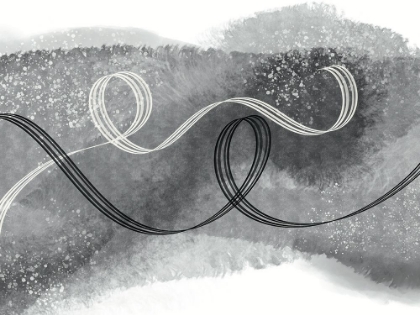 Picture of RUNAWAY RIBBONS CONTRAST BW 2