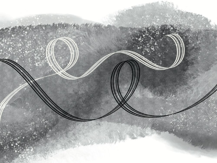 Picture of RUNAWAY RIBBONS CONTRAST BW 2