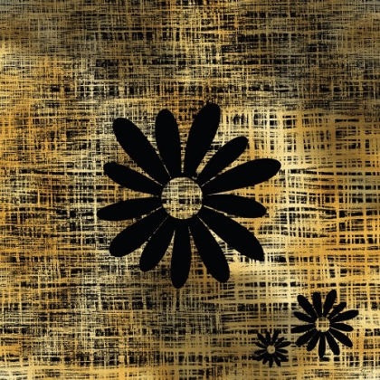 Picture of BLACK DAISY ON GOLD