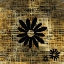 Picture of BLACK DAISY ON GOLD