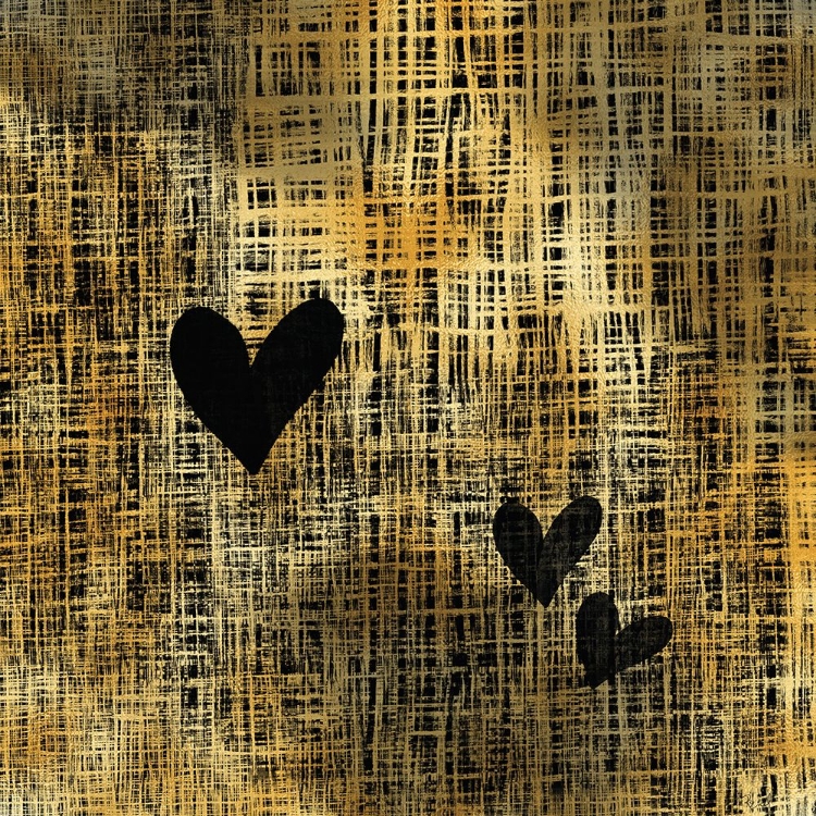 Picture of BLACK HEART ON GOLD