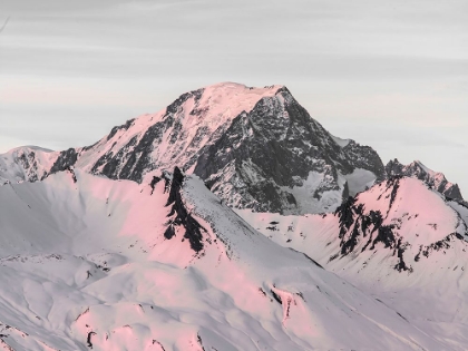 Picture of FRANCE, SNOWCAPPED MOUNTAINS, ELEVATED VIEW