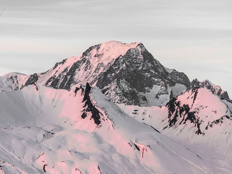 Picture of FRANCE, SNOWCAPPED MOUNTAINS, ELEVATED VIEW