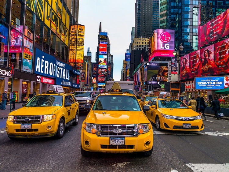 Picture of TAXIS ON BROADWAY, NEW YORK