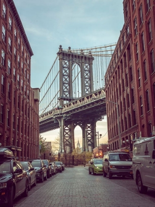 Picture of MANHATTAN BRIDGE SEEN FROM THE DUMBO NEIGHBORHOOD IN BROOKLYN, NEW YORK