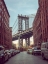 Picture of MANHATTAN BRIDGE SEEN FROM THE DUMBO NEIGHBORHOOD IN BROOKLYN, NEW YORK