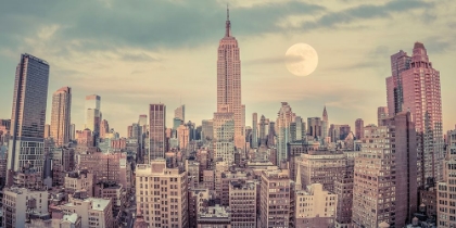 Picture of EMPIRE STATE BUILDING WITH MANHATTAN SKYLINE - NEW YORK CITY