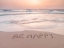 Picture of SAND WRITING - WORD BE HAPPY WRITTEN ON BEACH