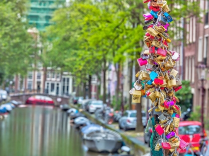 Picture of LOVE LOCKS BRIDGE, AMSTERDAM
