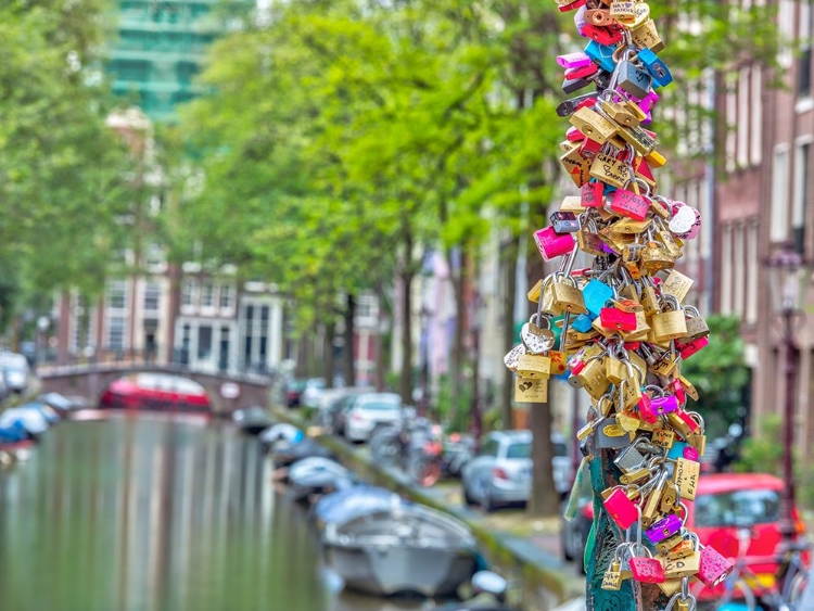 Picture of LOVE LOCKS BRIDGE, AMSTERDAM