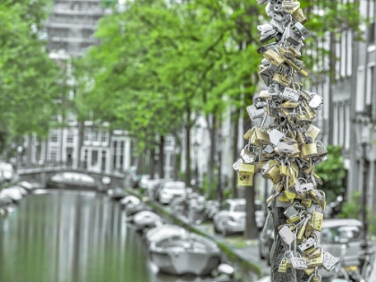 Picture of LOVE LOCKS BRIDGE, AMSTERDAM