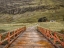 Picture of WOODEN BRIDGE OVER WATER STREAM AT GLEN COE VALLEY, SCOTLAND