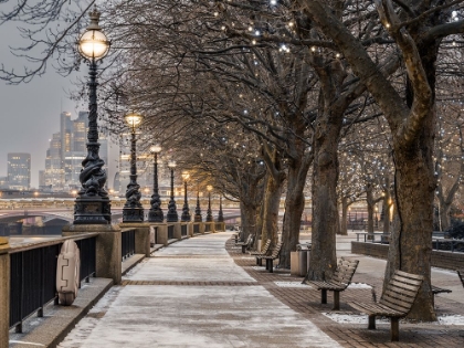 Picture of ROW OF STREET LAMPS, SOUTH BANK, LONDON
