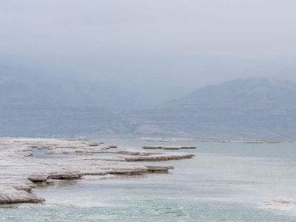Picture of SALTY BEACH ON THE SHORE OF THE DEAD SEA, ISRAEL