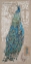 Picture of PEACOCK ON LINEN 1