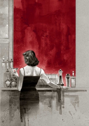 Picture of EVENING LOUNGE RED STUDY