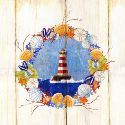 Picture of COASTAL LIGHTHOUSE WREATH