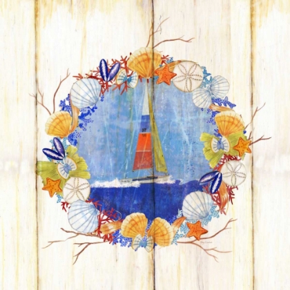Picture of COASTAL SAILBOAT WREATH