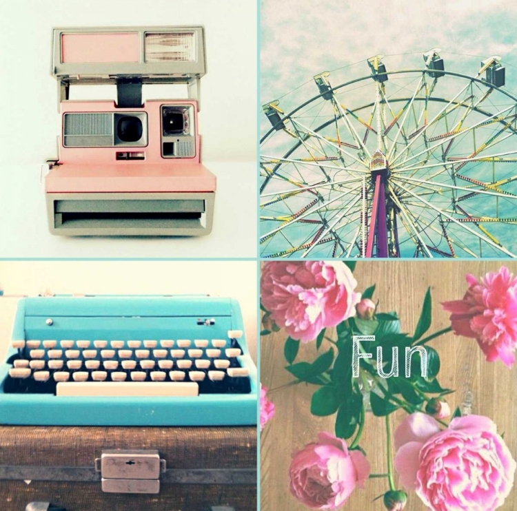 Picture of FERRIS WHEEL AND PEONIES FUN