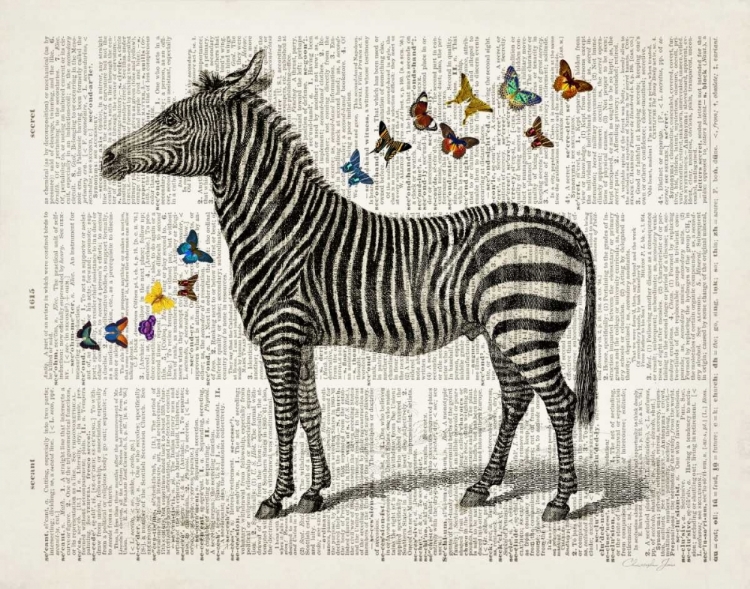 Picture of ZEBRA AND BUTTERFLIES