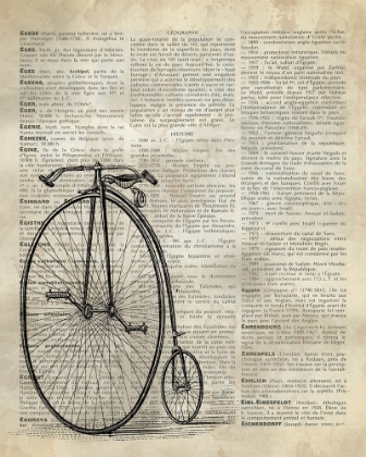 Picture of VINTAGE DICTIONARY ART: ANTIQUE BIKE